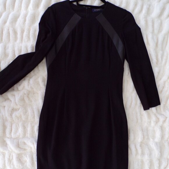 Piazza Sempione black long sleeve italian mini dress M - Picture 2 of 11